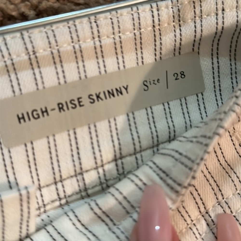 Pilcro and letter press ANTHROPOLOGIE white high rise skinny jeans size 28A NWT - Picture 7 of 16